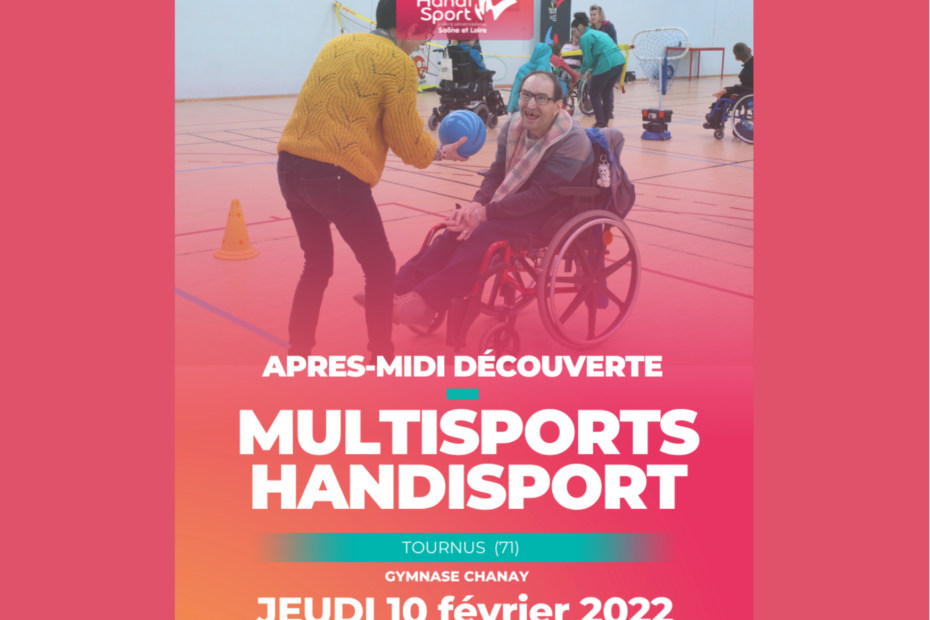 affiche apres-midi découverte multisports à Tournus 10 février 2022