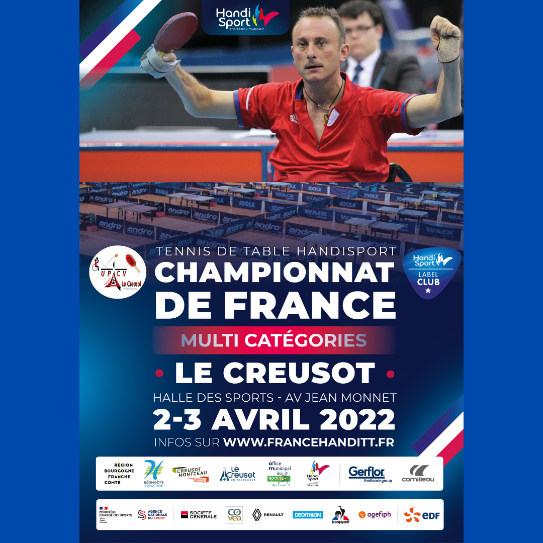 Affiche France Tennis de Table Multi categories 2022